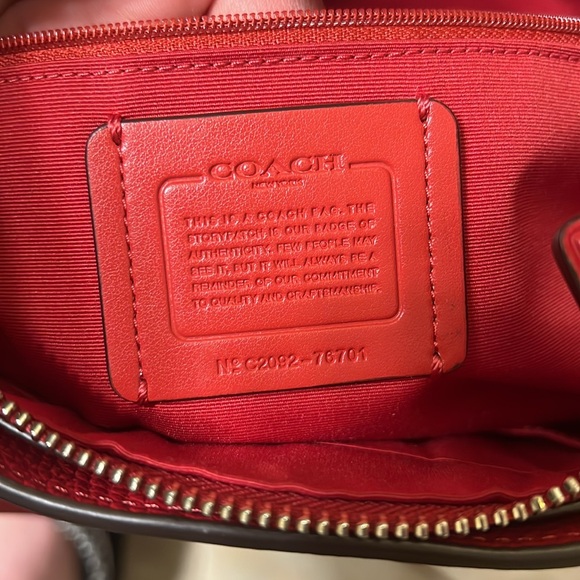 Coach Red Handbag. Used twice. In great condition. - Picture 11 of 11
